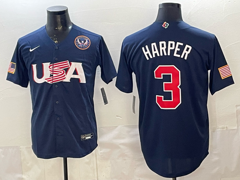 Men 2026 World cup blue MLB Nike jersey 006